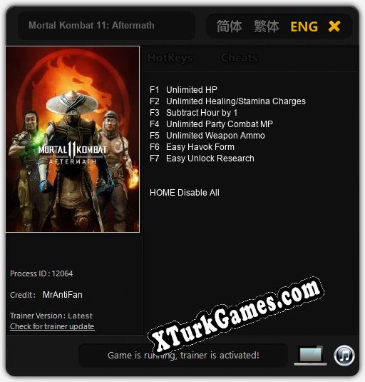 Mortal Kombat 11: Aftermath: Trainer +7 [v1.8]