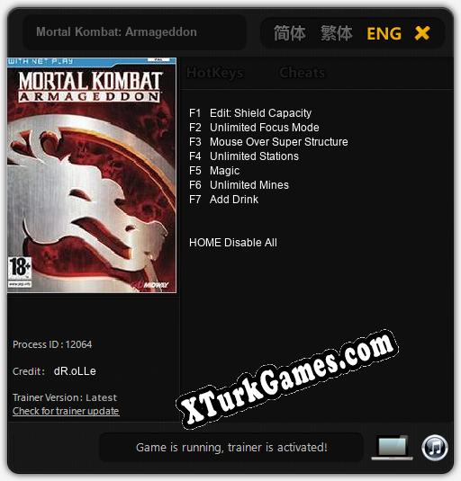 Mortal Kombat: Armageddon: Trainer’ı (V1.0.67)