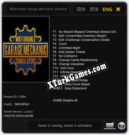 İçin Trainer’ı Çıktı Motorbike Garage Mechanic Simulator [v1.0.6]