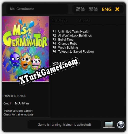 Ms. Germinator: Trainer +6 [v1.9]