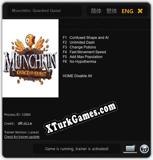 Munchkin: Quacked Quest: Trainer +6 [v1.9]
