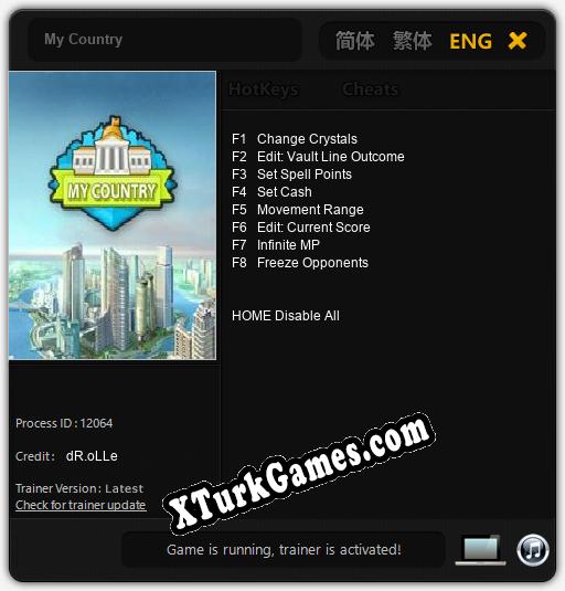 My Country: Cheats, Trainer +8 [dR.oLLe]
