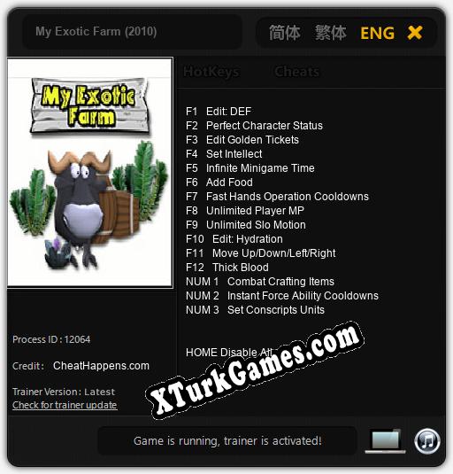 My Exotic Farm (2010): Trainer +15 [v1.5]