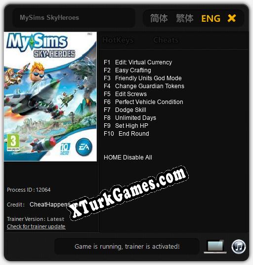 MySims SkyHeroes: Cheats, Trainer +10 [CheatHappens.com]