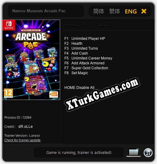 İçin Trainer’ı Çıktı Namco Museum Arcade Pac [v1.0.3]