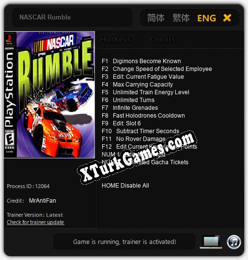 NASCAR Rumble: Trainer +14 [v1.5]