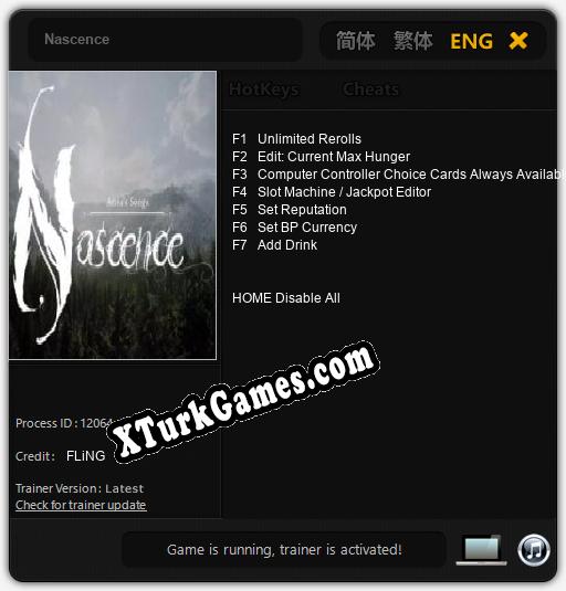 Nascence: Trainer +7 [v1.3]