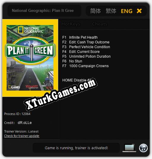 National Geographic: Plan It Green: Trainer’ı (V1.0.68)