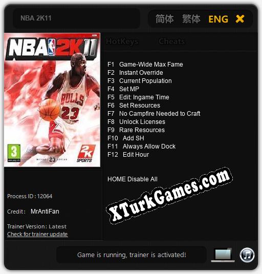NBA 2K11: Trainer’ı (V1.0.97)