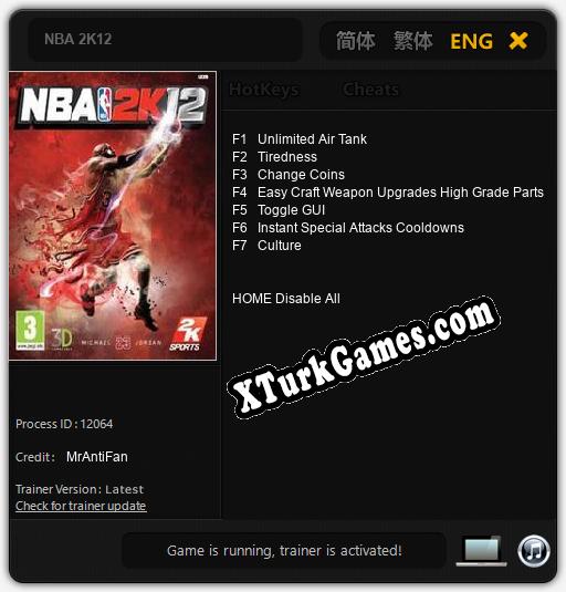 NBA 2K12: Trainer +7 [v1.1]