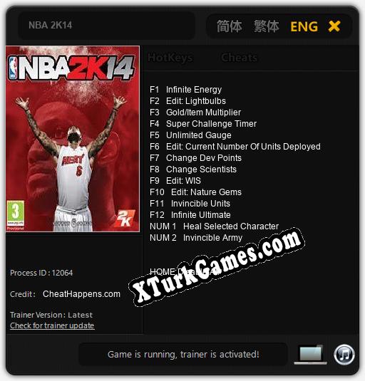 İçin Trainer’ı Çıktı NBA 2K14 [v1.0.5]