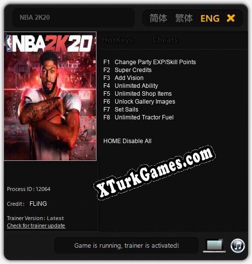 İçin Trainer’ı Çıktı NBA 2K20 [v1.0.8]