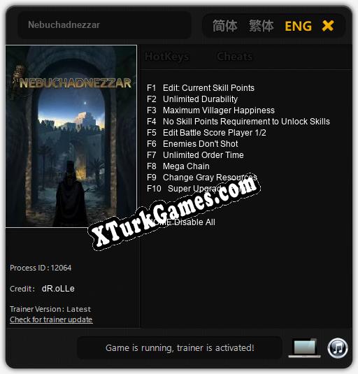 Nebuchadnezzar: Cheats, Trainer +10 [dR.oLLe]
