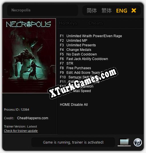 Necropolis: Trainer’ı (V1.0.4)