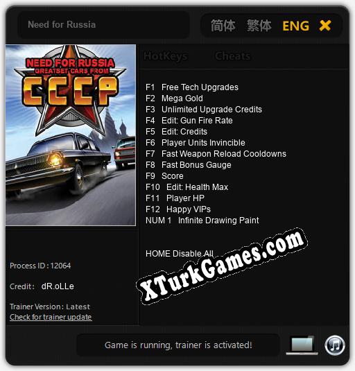 Need for Russia: Trainer’ı (V1.0.2)