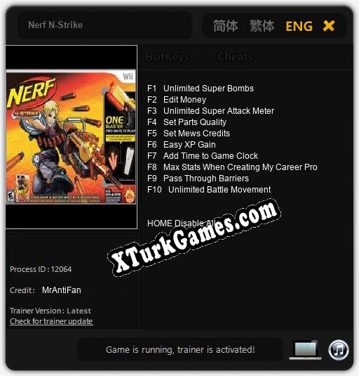 Nerf N-Strike: Cheats, Trainer +10 [MrAntiFan]
