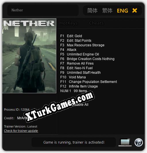 Nether: Trainer +13 [v1.5]