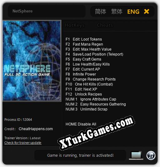 NetSphere: Trainer’ı (V1.0.65)