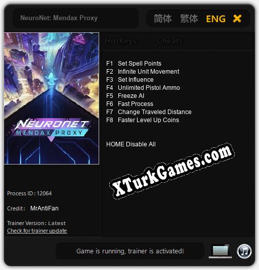 NeuroNet: Mendax Proxy: Cheats, Trainer +8 [MrAntiFan]