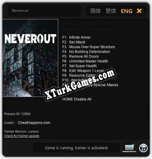 İçin Trainer’ı Çıktı Neverout [v1.0.2]