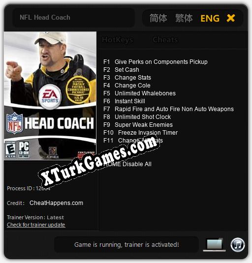 NFL Head Coach: Trainer +11 [v1.6]