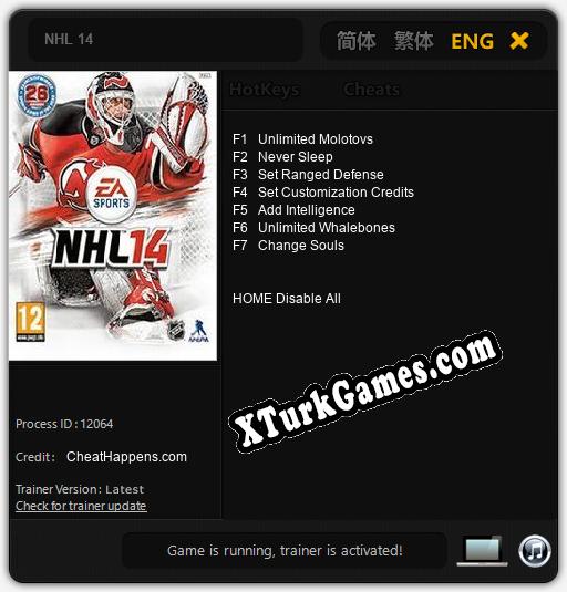 NHL 14: Trainer’ı (V1.0.55)
