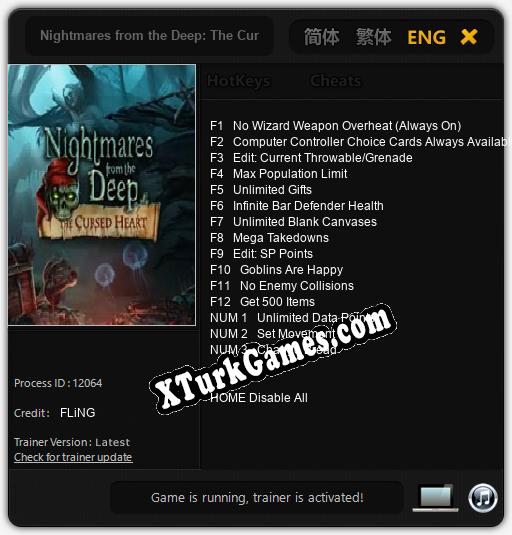 Nightmares from the Deep: The Cursed Heart: Trainer’ı (V1.0.14)