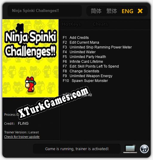 İçin Trainer’ı Çıktı Ninja Spinki Challenges!! [v1.0.9]