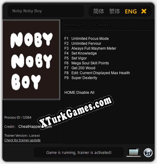 Noby Noby Boy: Trainer’ı (V1.0.50)