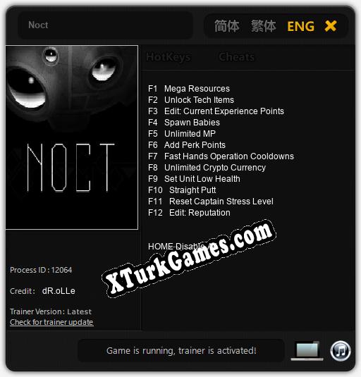 Noct: Trainer +12 [v1.3]