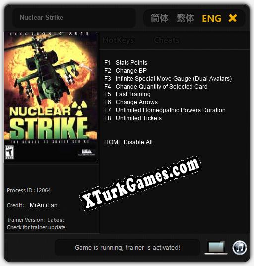 Nuclear Strike: Cheats, Trainer +8 [MrAntiFan]