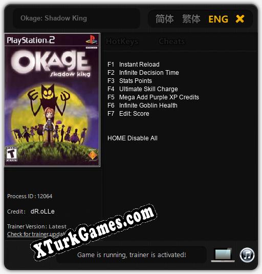 Okage: Shadow King: Trainer’ı (V1.0.15)
