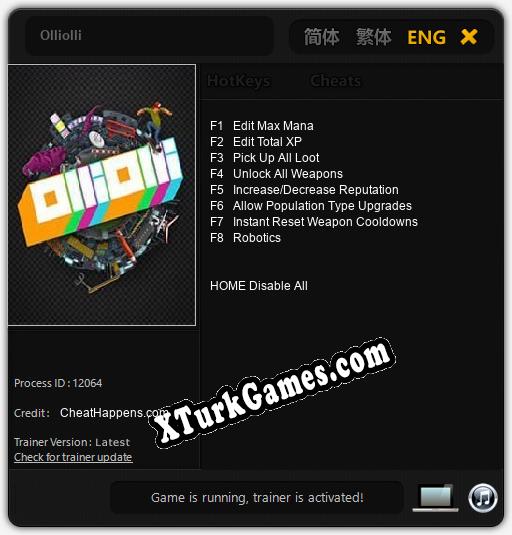 İçin Trainer’ı Çıktı Olliolli [v1.0.6]