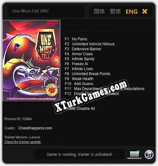 İçin Trainer’ı Çıktı One Must Fall 2097 [v1.0.5]