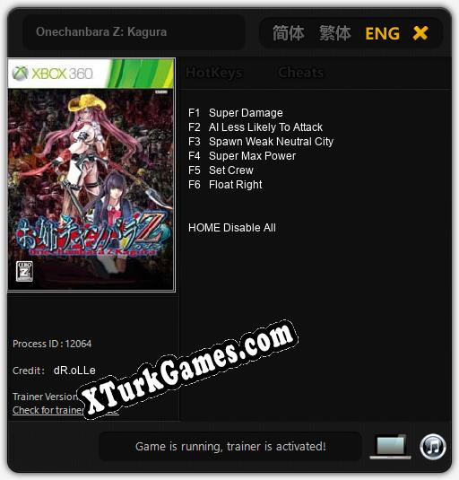 Onechanbara Z: Kagura: Trainer +6 [v1.7]