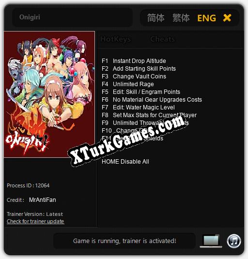 Onigiri: Cheats, Trainer +11 [MrAntiFan]