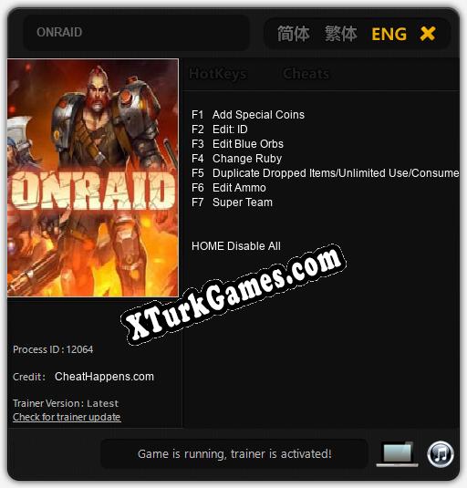 ONRAID: Trainer +7 [v1.5]