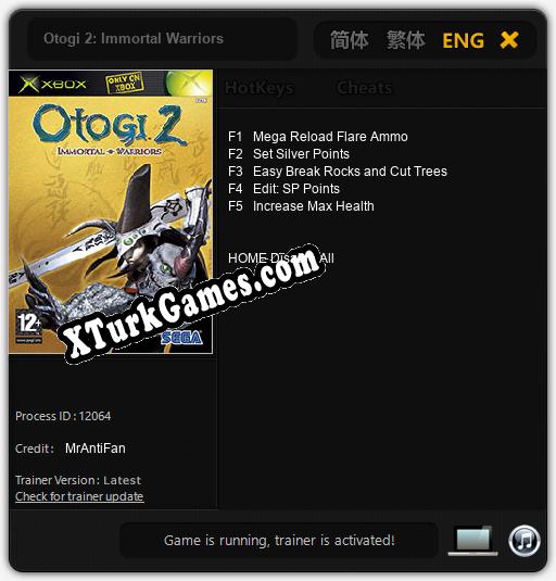 Otogi 2: Immortal Warriors: Trainer’ı (V1.0.16)