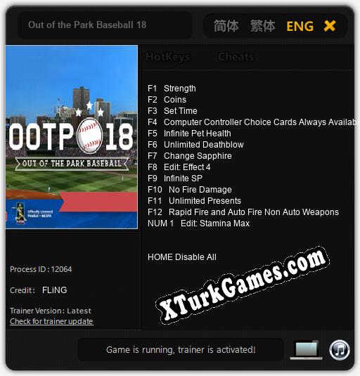 Out of the Park Baseball 18: Trainer’ı (V1.0.7)