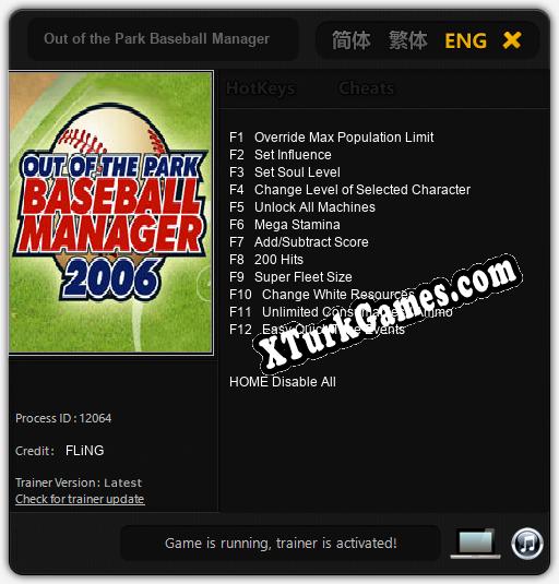 Out of the Park Baseball Manager 2006: Trainer +12 [v1.3]