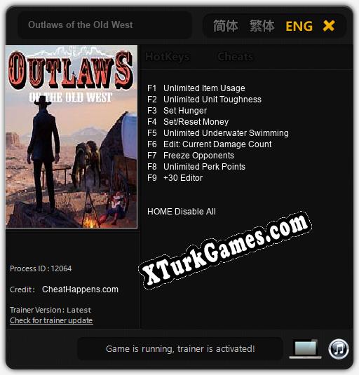 Outlaws of the Old West: Trainer +9 [v1.1]