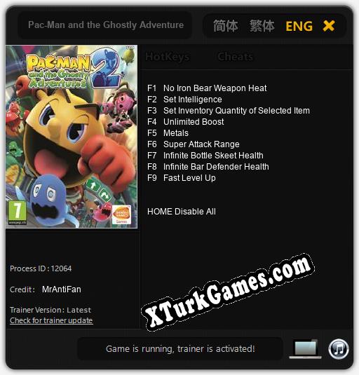 Pac-Man and the Ghostly Adventures 2: Trainer +9 [v1.3]