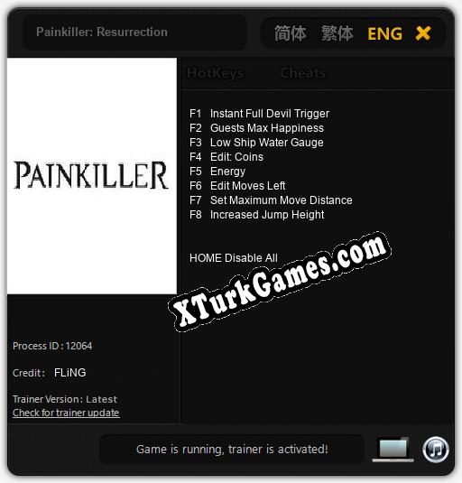 Painkiller: Resurrection: Trainer +8 [v1.7]
