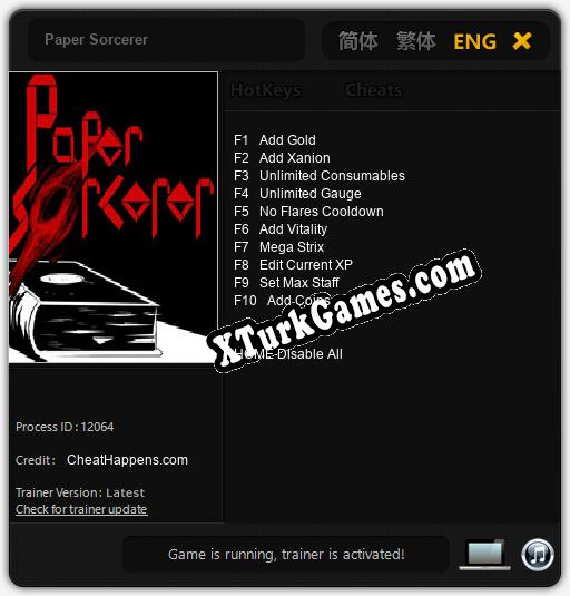 Paper Sorcerer: Cheats, Trainer +10 [CheatHappens.com]