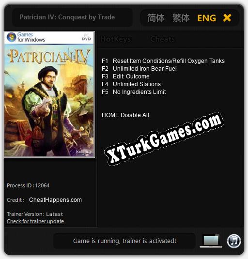 Patrician IV: Conquest by Trade: Trainer +5 [v1.2]