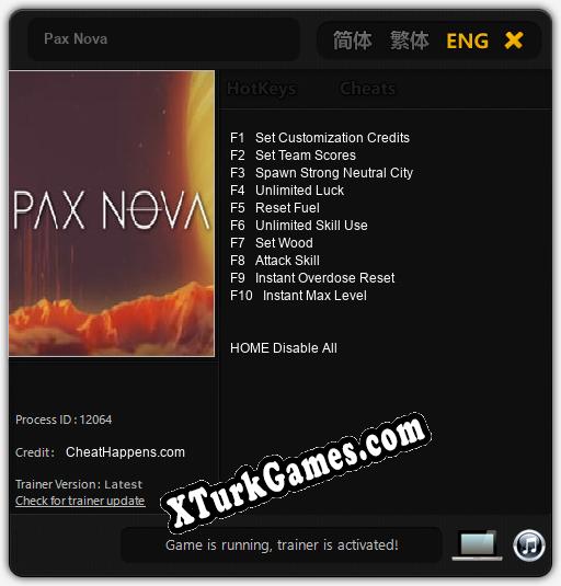 Pax Nova: Trainer’ı (V1.0.34)