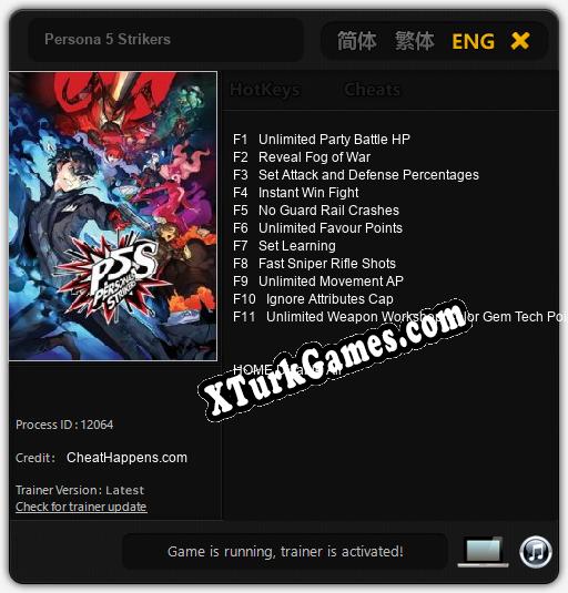 Persona 5 Strikers: Trainer +11 [v1.9]