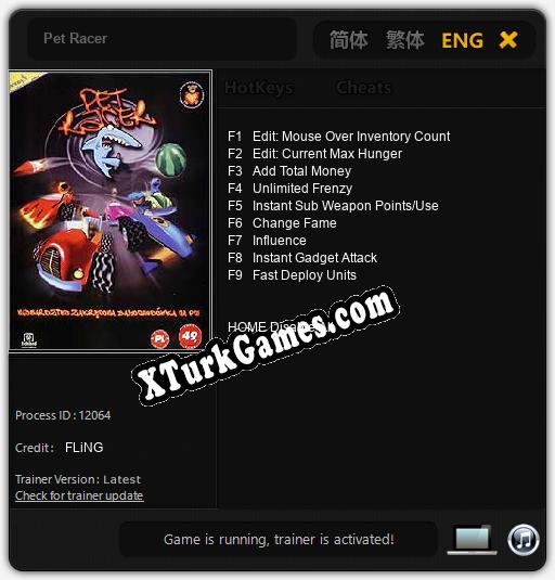 Pet Racer: Cheats, Trainer +9 [FLiNG]