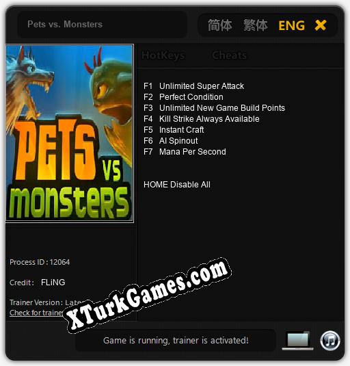 Pets vs. Monsters: Trainer’ı (V1.0.43)