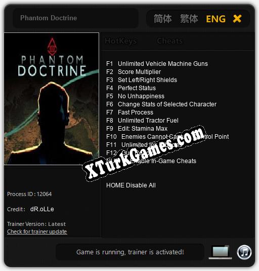 Phantom Doctrine: Trainer +13 [v1.3]